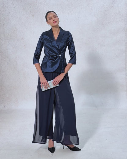 Stretch Taffeta Blouse