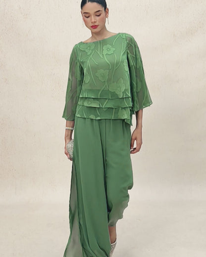 Chiffon Floral Layered Blouse