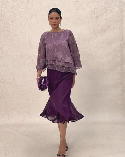 Mermaid Midi Chiffon Mid-Waist Skirts