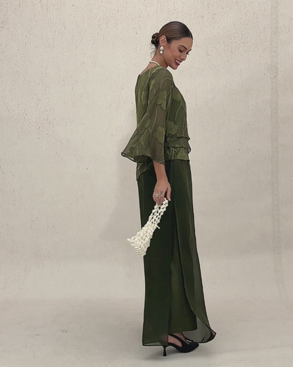 Chiffonbluse mit Blumenmuster