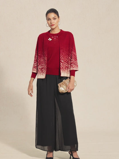 Jacquard Sweater Twinset