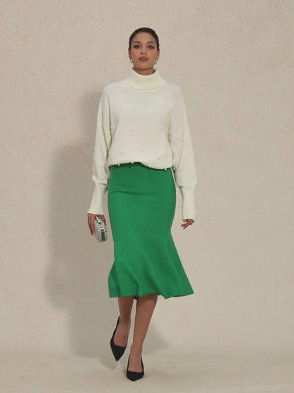 High-stretch Nylon Mermaid Knit Skirt