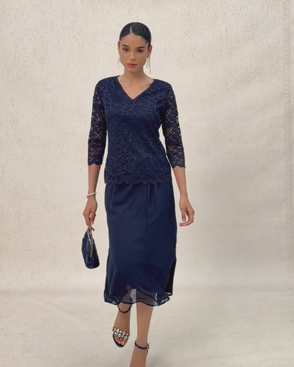 Mermaid Midi Chiffon Mid-Waist Skirts