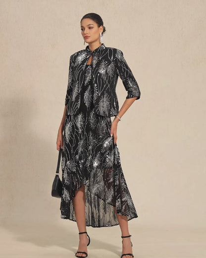 Sleeveless Sequin Maxi Dress