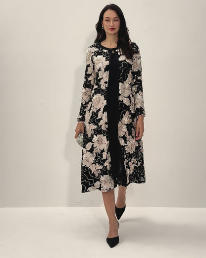Sequins Rosette Floral Jacket