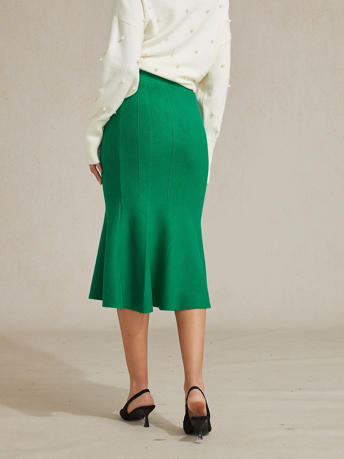 High-stretch Nylon Mermaid Knit Skirt