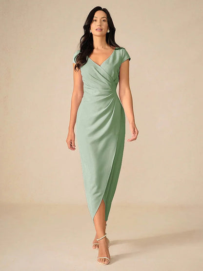 Elegant Lavender Wrap Dress