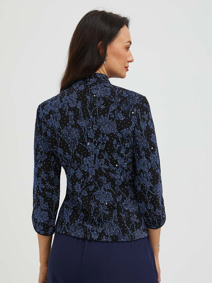 Rhinestone Jacquard Twinset
