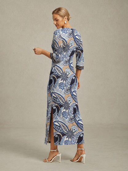 Paisley Print Maxi Dress