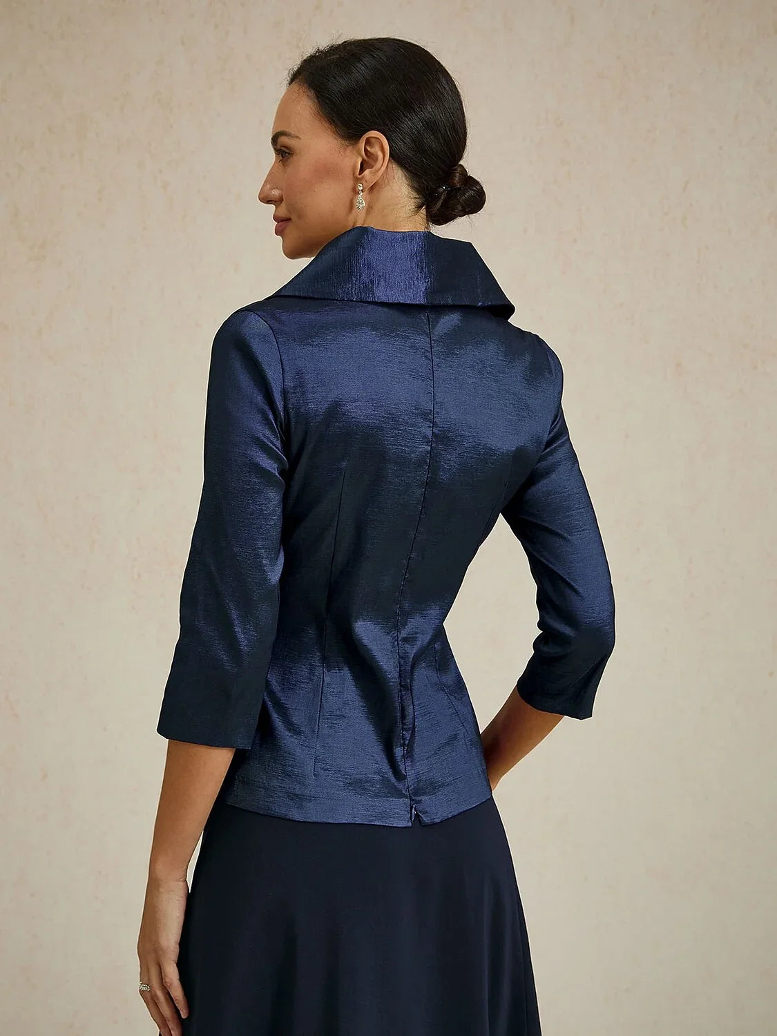3/4 Sleeve Taffeta Blouse