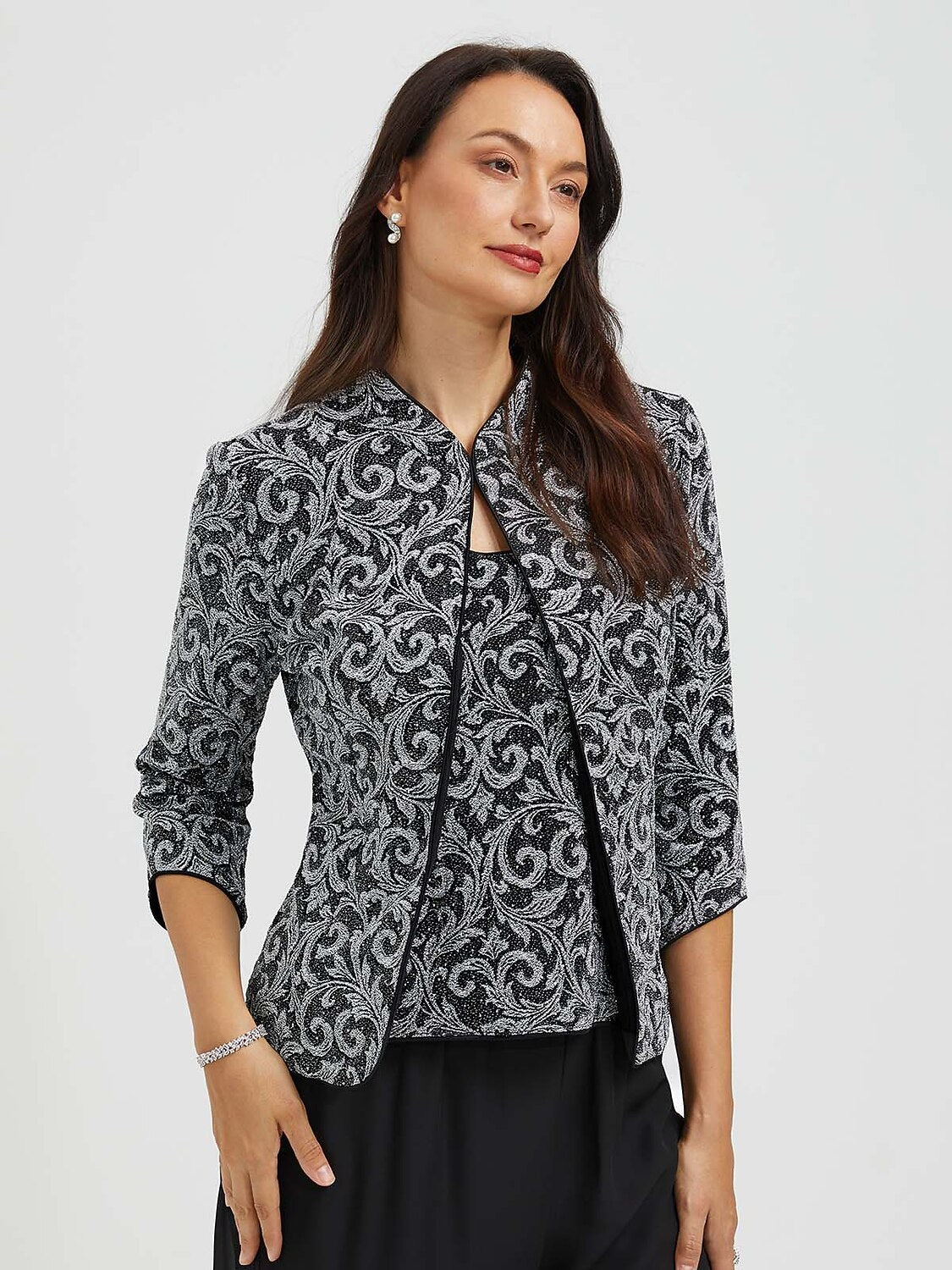 Paisley Mandarin Collar Twinset