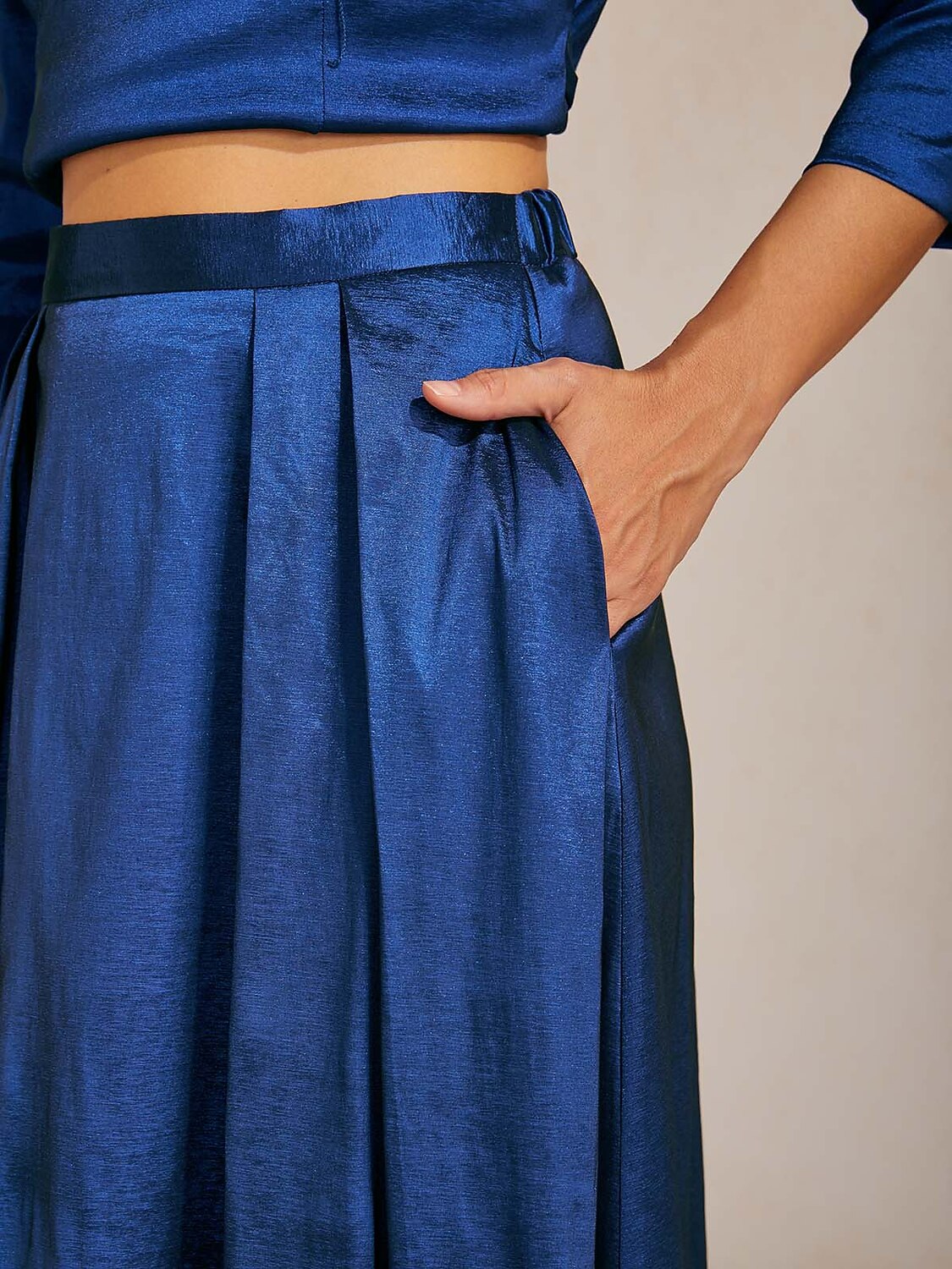Stretch Taffeta Maxi Skirts