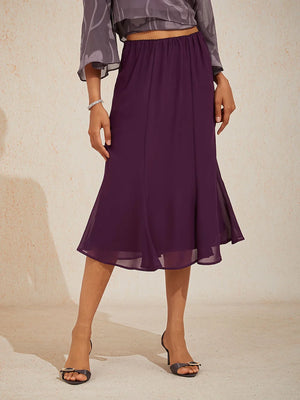 Mermaid Midi Chiffon Skirts