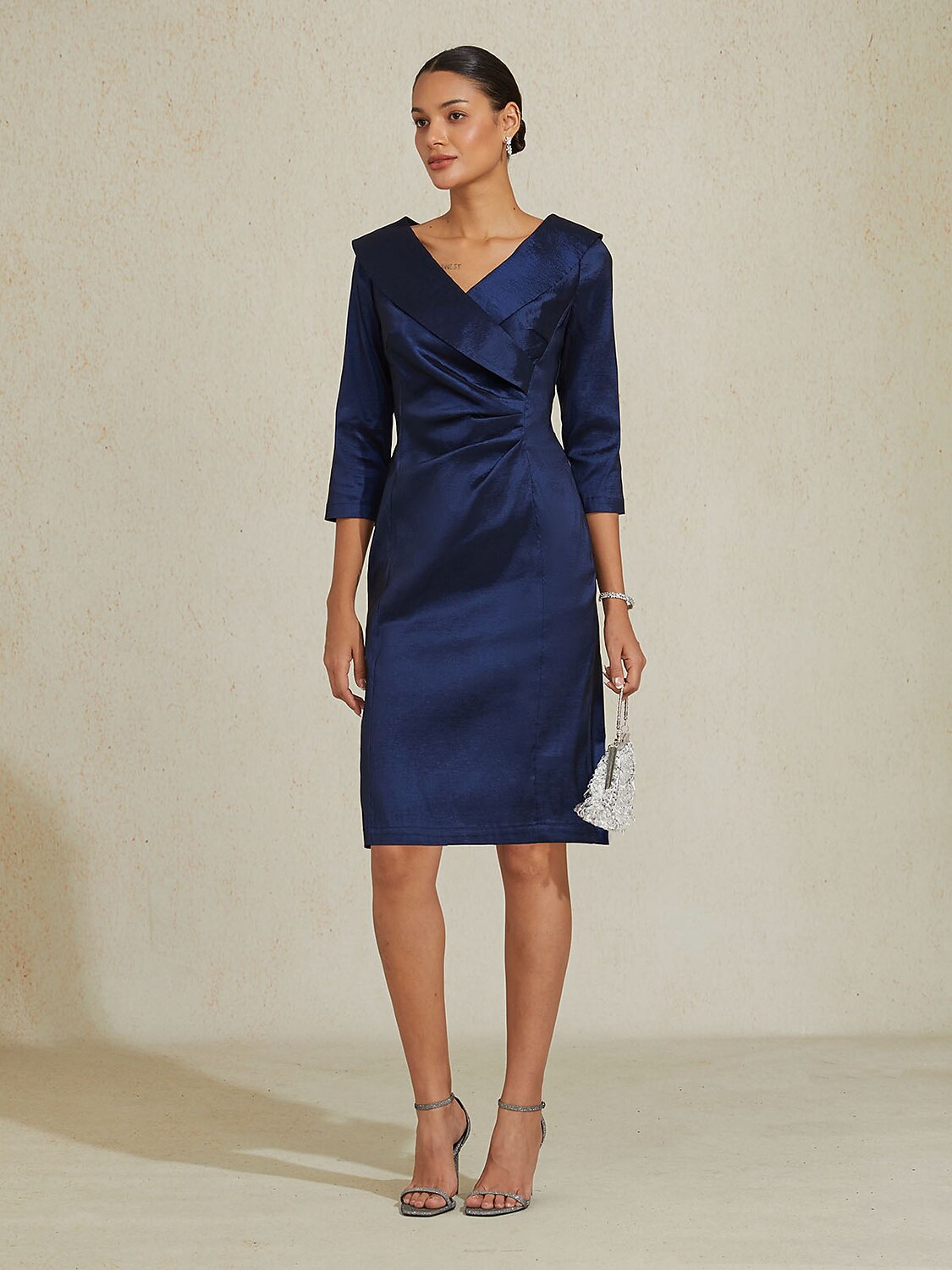 Sheath Stretch Taffeta Dress