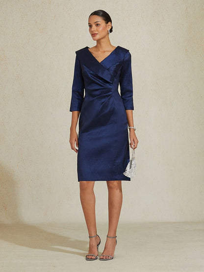 Sheath Stretch Taffeta Dress