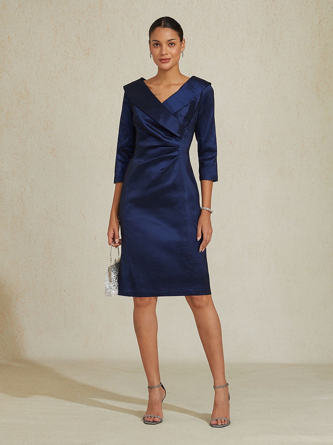 Sheath Stretch Taffeta Dress
