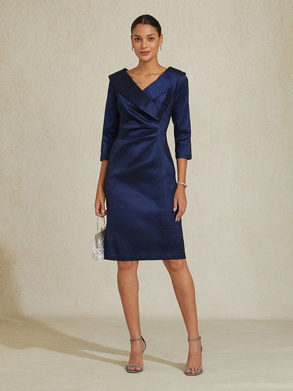 Sheath Stretch Taffeta Dress