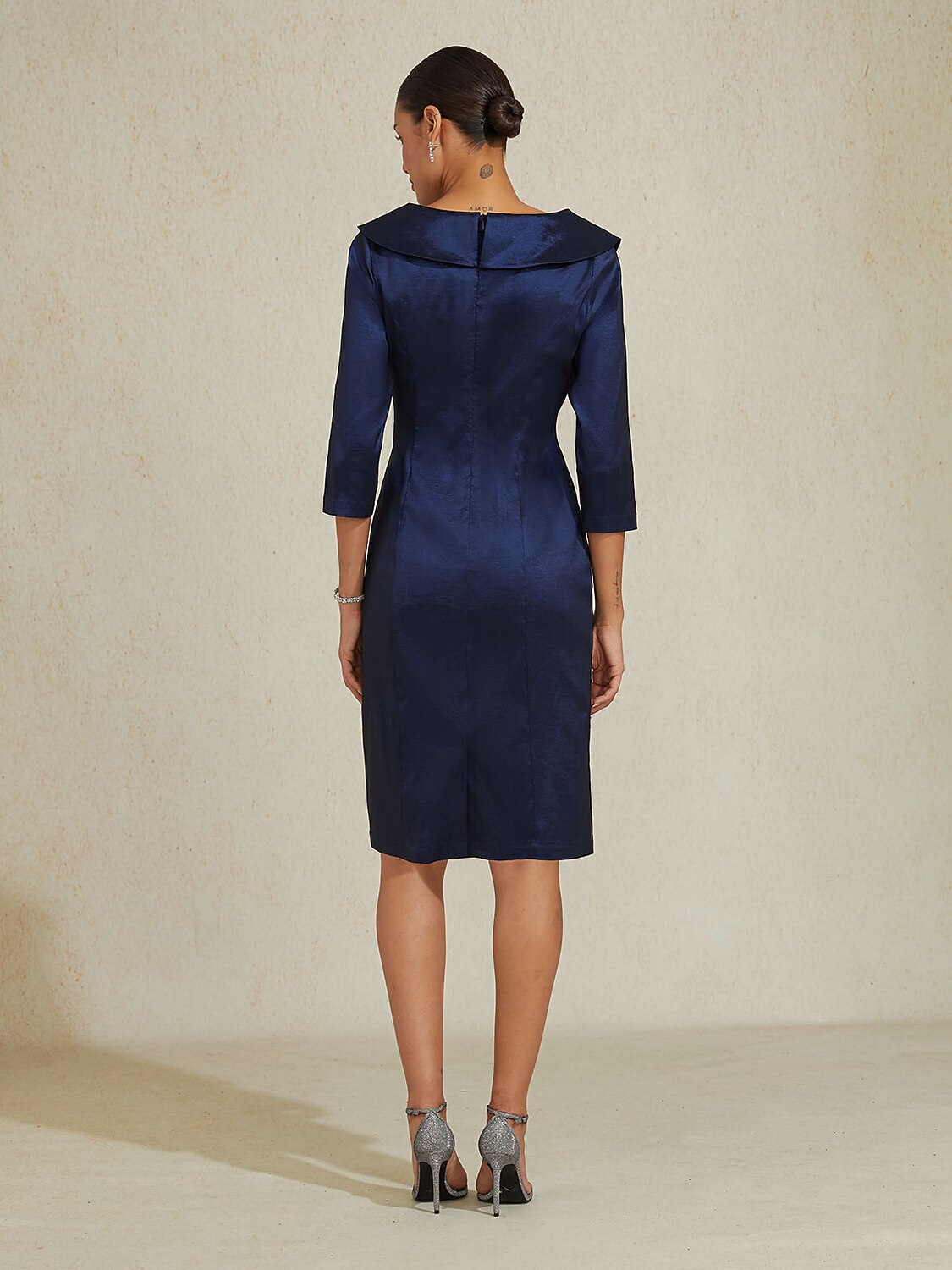 Sheath Stretch Taffeta Dress