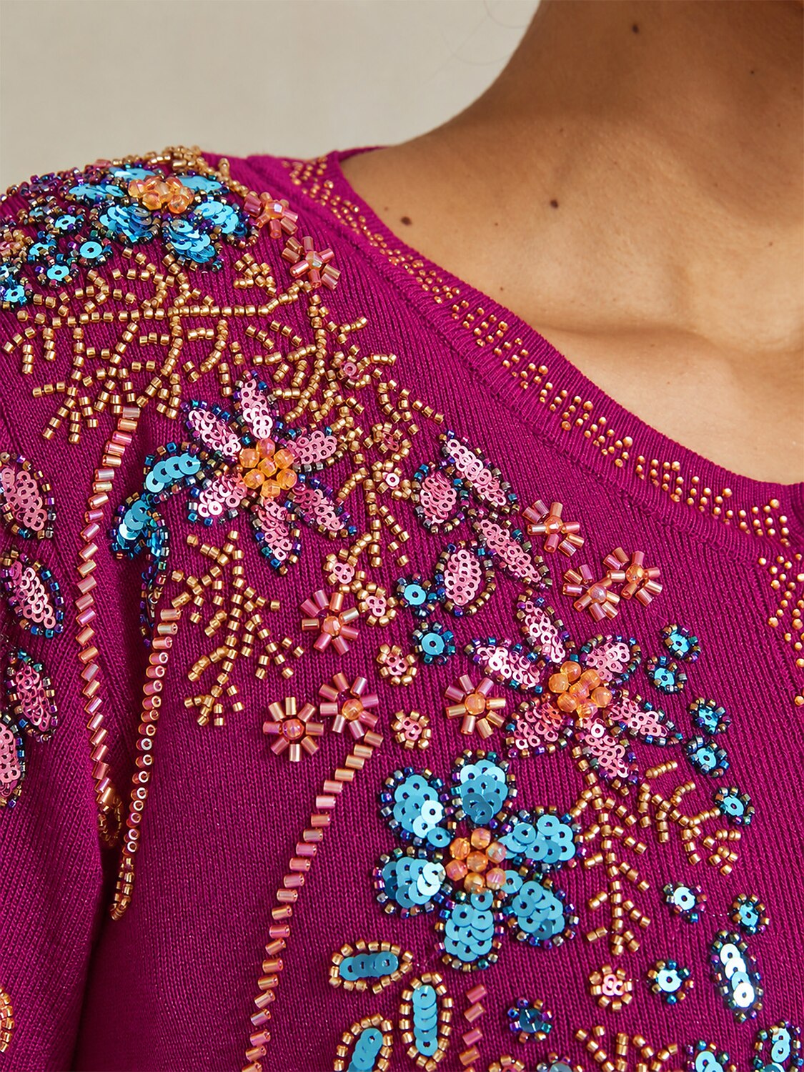 Floral Embroidered Cardigan