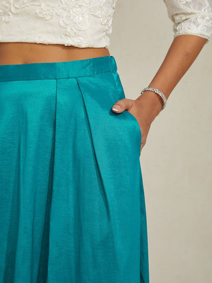 Stretch Taffeta Maxi Skirts