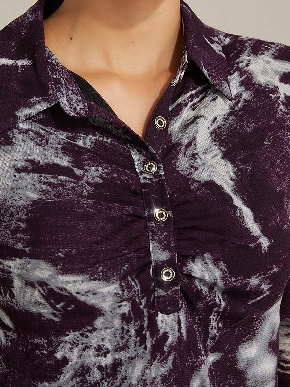 Abstract Long Sleeve Top