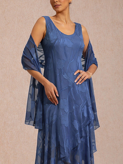 Sheer Floral Chiffon Shawl