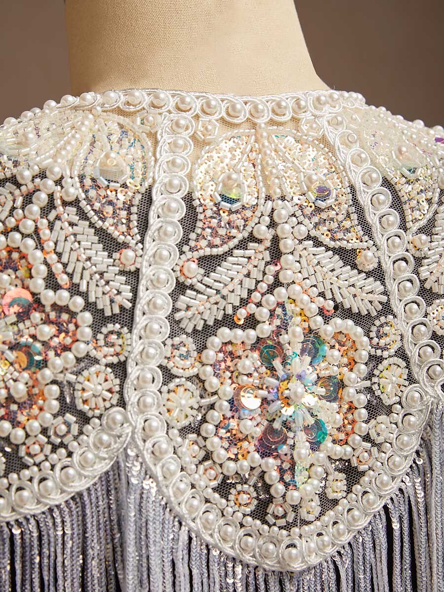 Vintage Beaded Tassel Shawl