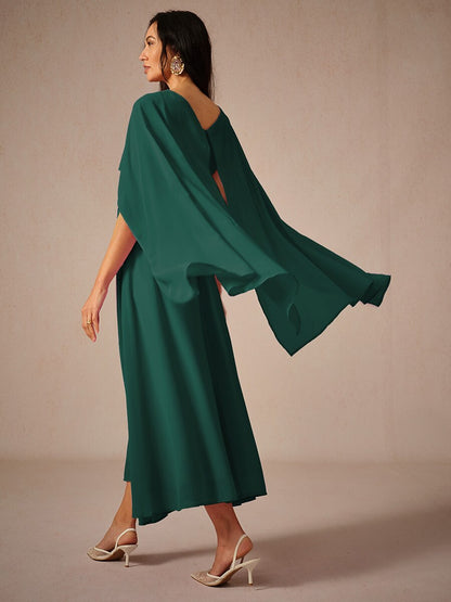 Two-Way Sheer Chiffon Maxi Dress