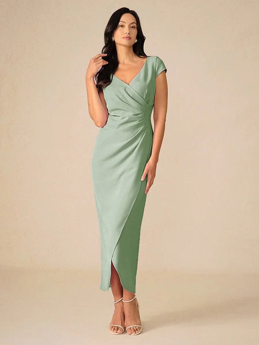 Elegant Lavender Wrap Dress