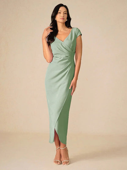 Elegant Lavender Wrap Dress