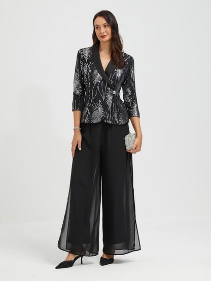 Sequins Feather Blazer