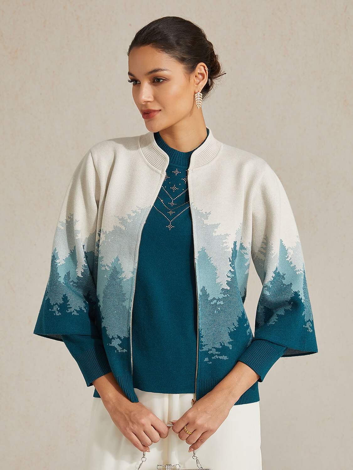 Jacquard Sweater Twinset