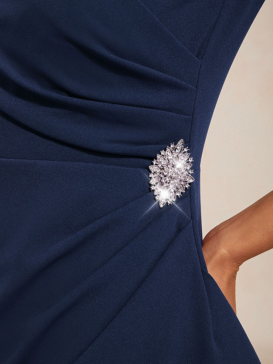Sheath V-Neck Wrap Dress