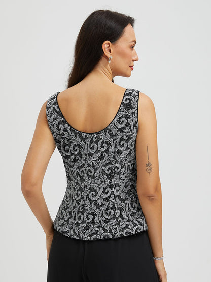 Paisley Mandarin Collar Twinset