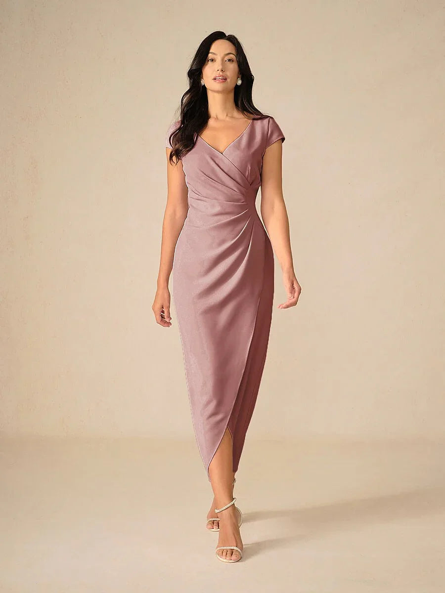 Elegant Lavender Wrap Dress