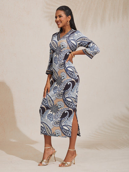 Paisley Print Maxi Dress