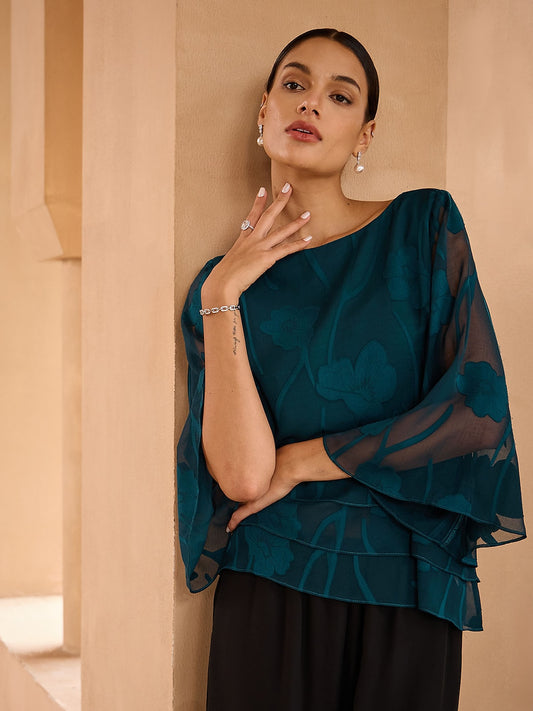 Chiffon Floral Layered Blouse