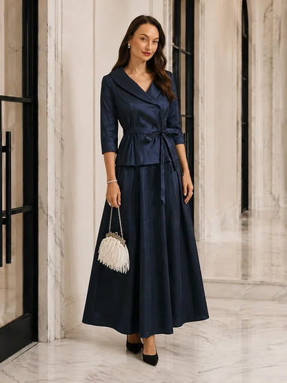 3/4 Sleeve Taffeta Blouse