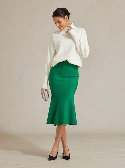 High-stretch Nylon Mermaid Knit Skirt