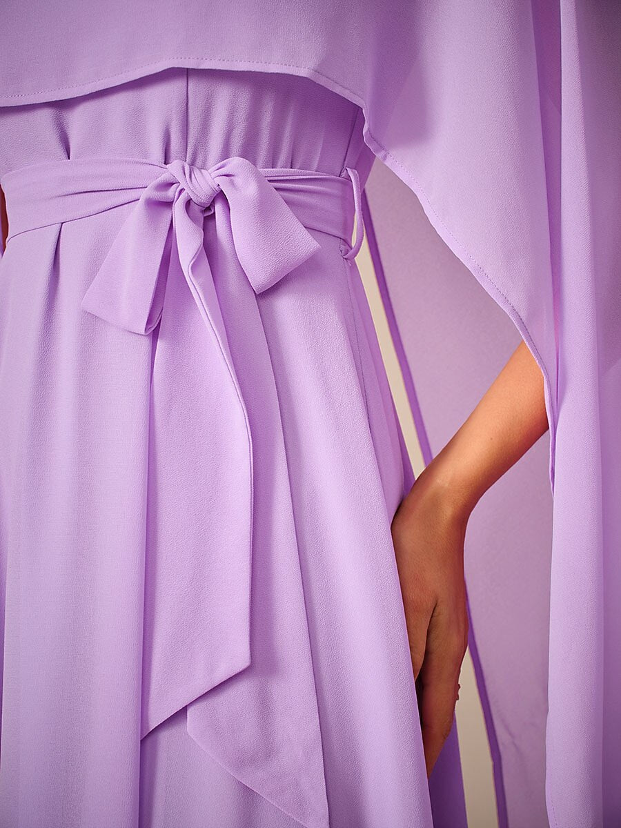 Two-Way Sheer Chiffon Maxi Dress