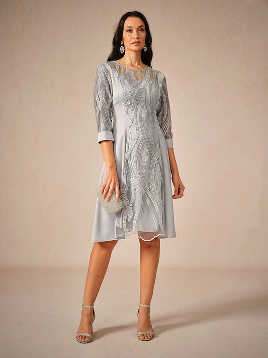 Petite Lace Solid Dresses