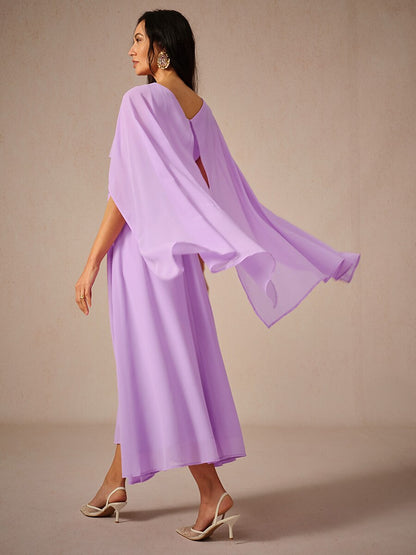 Two-Way Sheer Chiffon Maxi Dress