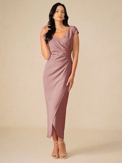 Elegant Lavender Wrap Dress