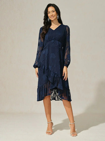 Ruffle Hem Smocked Dress