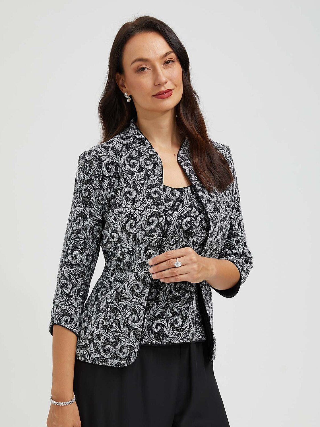 Paisley Mandarin Collar Twinset