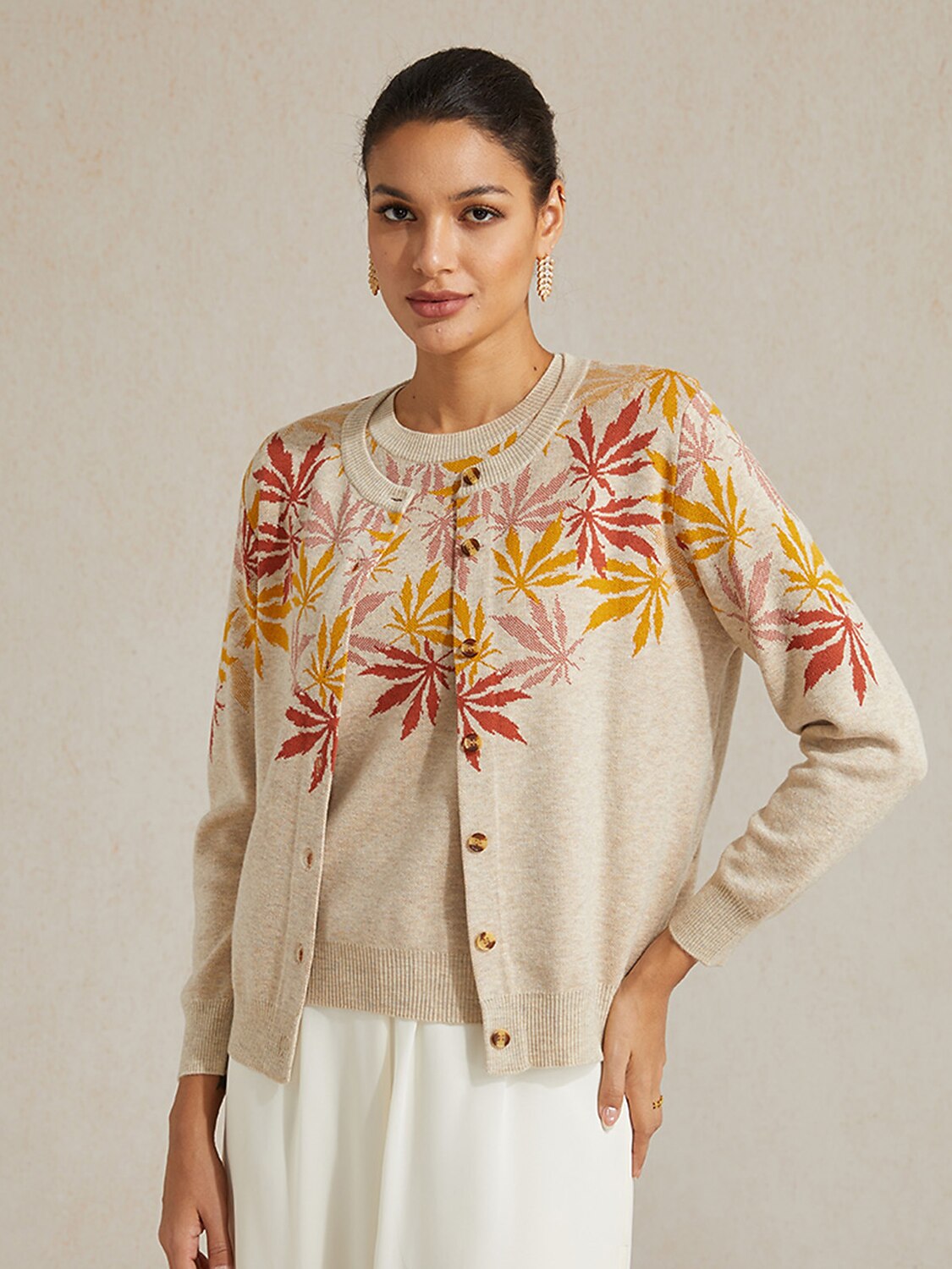 Jacquard Sweater Twinset