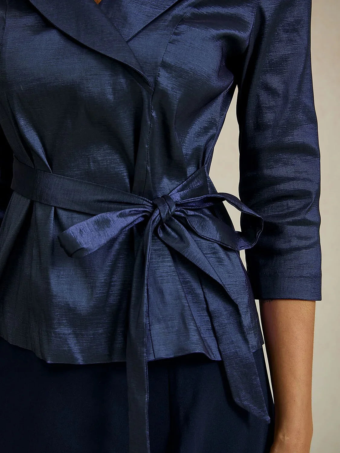 3/4 Sleeve Taffeta Blouse