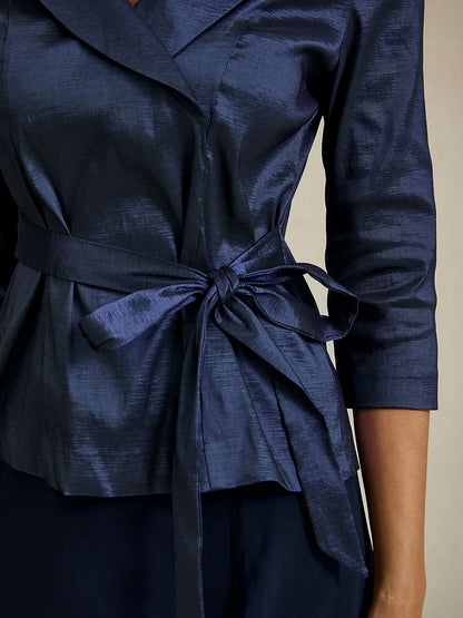 3/4 Sleeve Taffeta Blouse