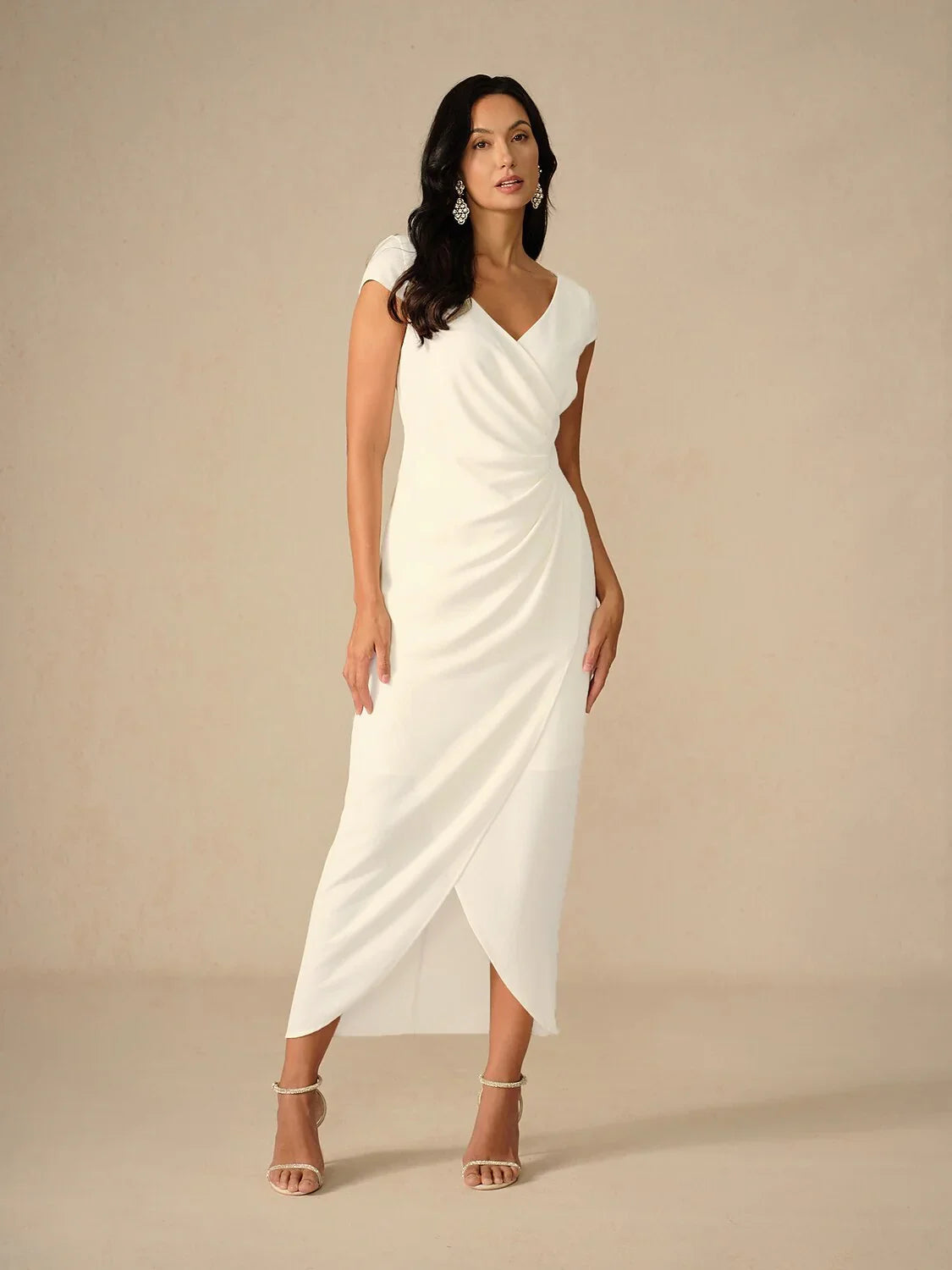 Elegant Lavender Wrap Dress