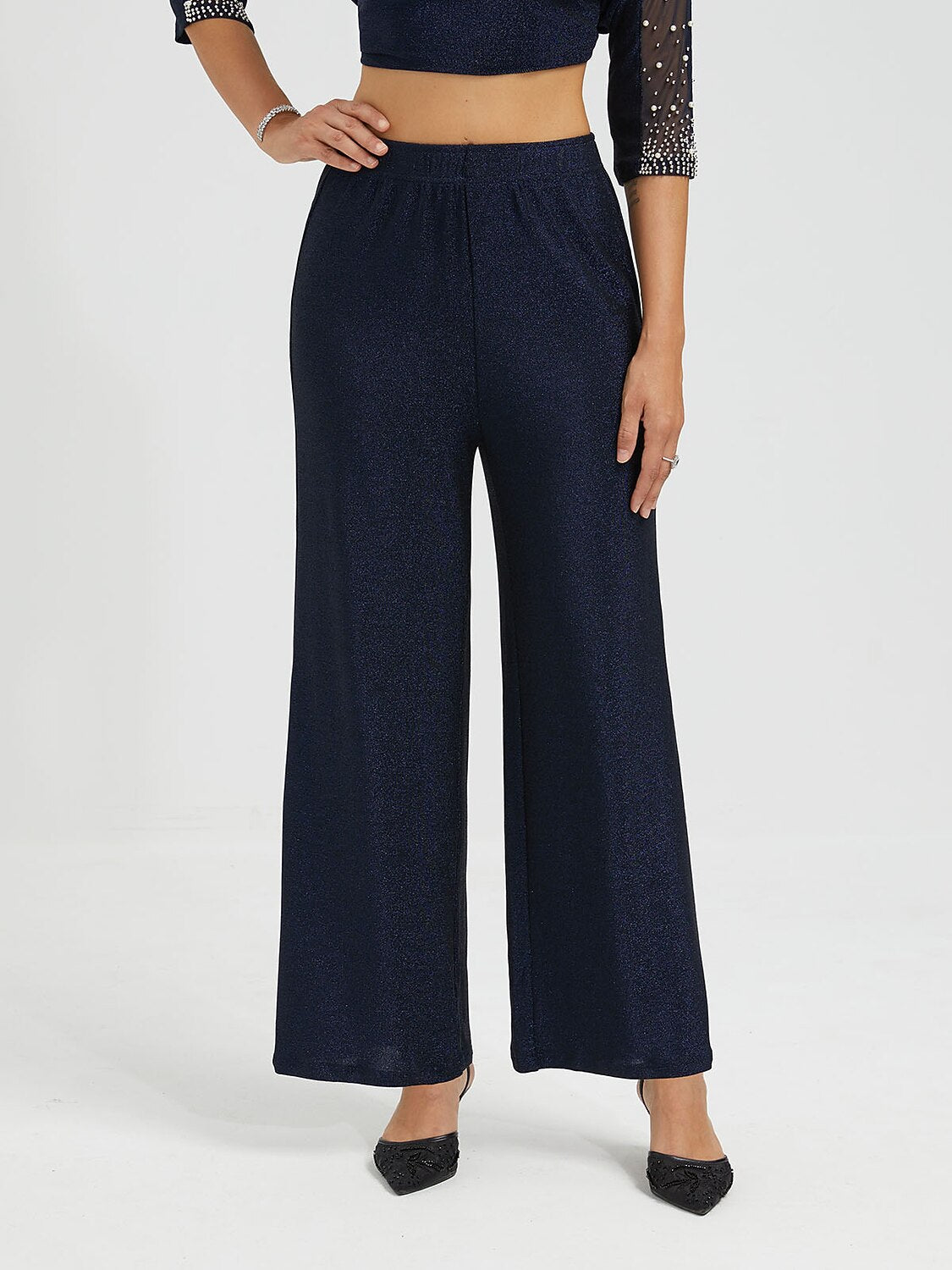 Straight Leg Glitter Pants